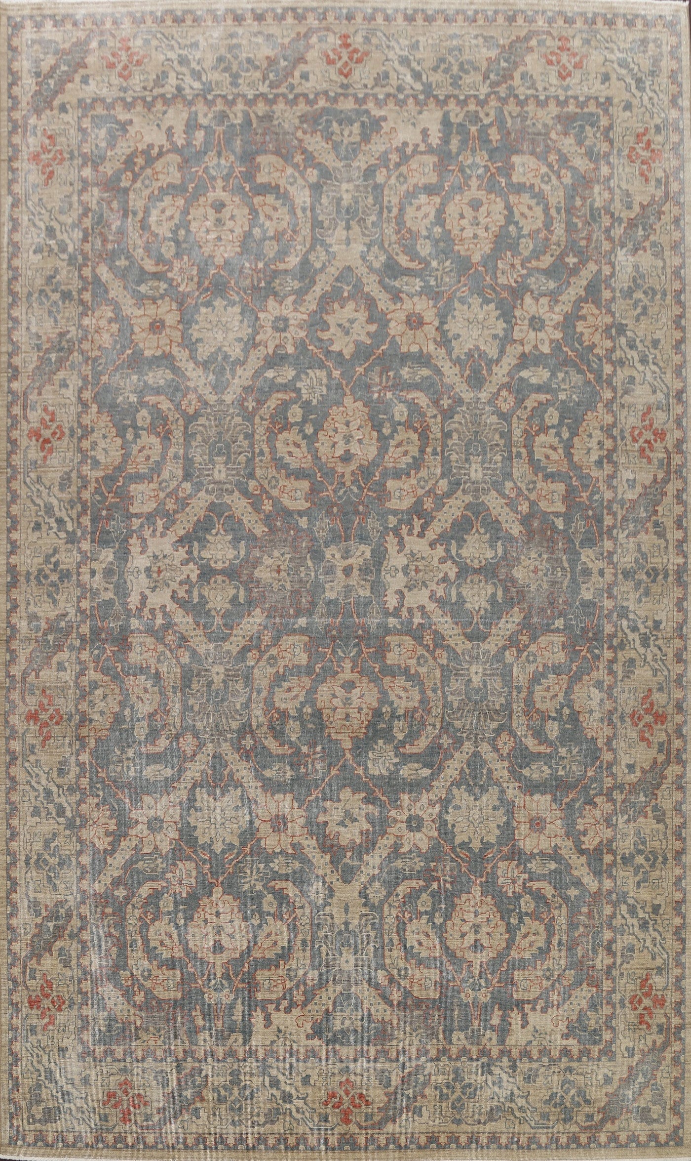 Silver Washed Ziegler Turkish Area Rug 9x12