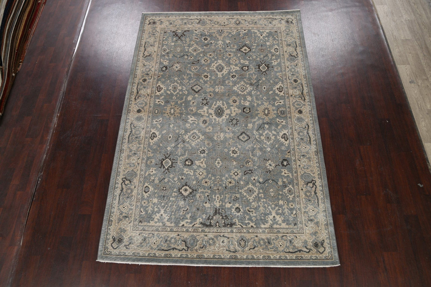 Silver Washed Ziegler Turkish Area Rug 7x10