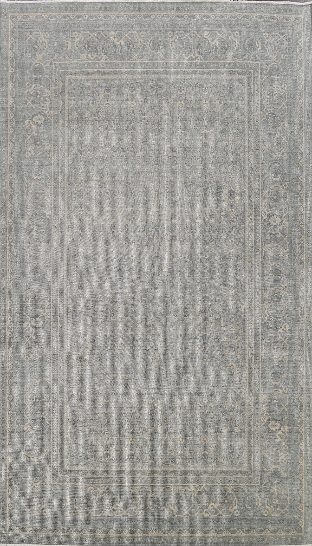 Silver Washed Ziegler Turkish Area Rug 7x10