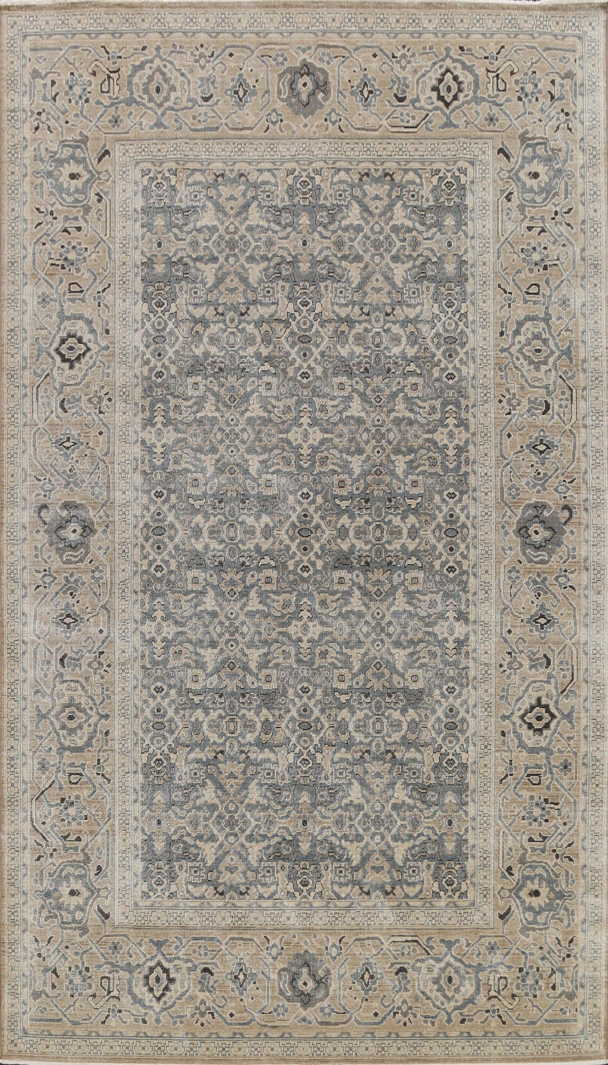 Silver Washed Ziegler Turkish Area Rug 7x10