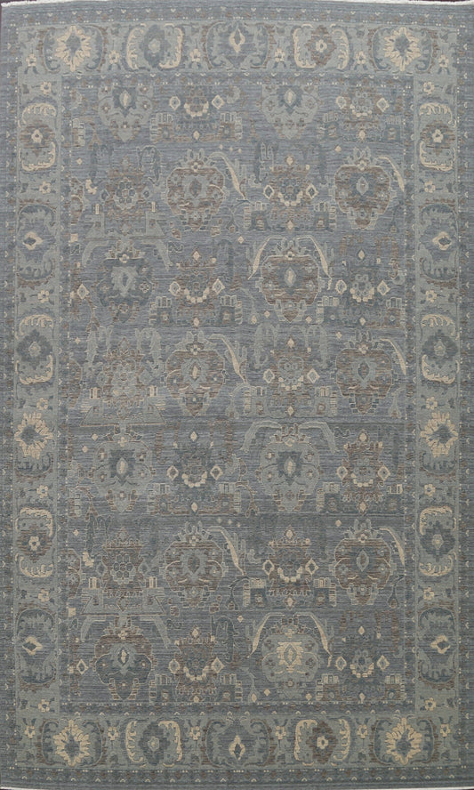 Silver Washed Ziegler Turkish Area Rug 9x12