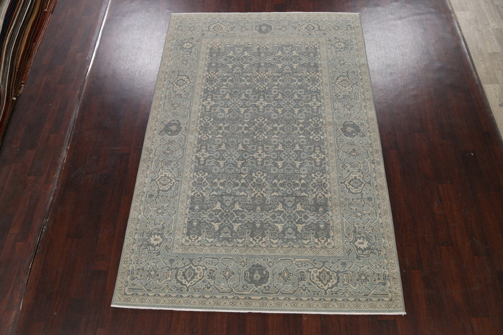 Silver Washed Ziegler Turkish Area Rug 7x10