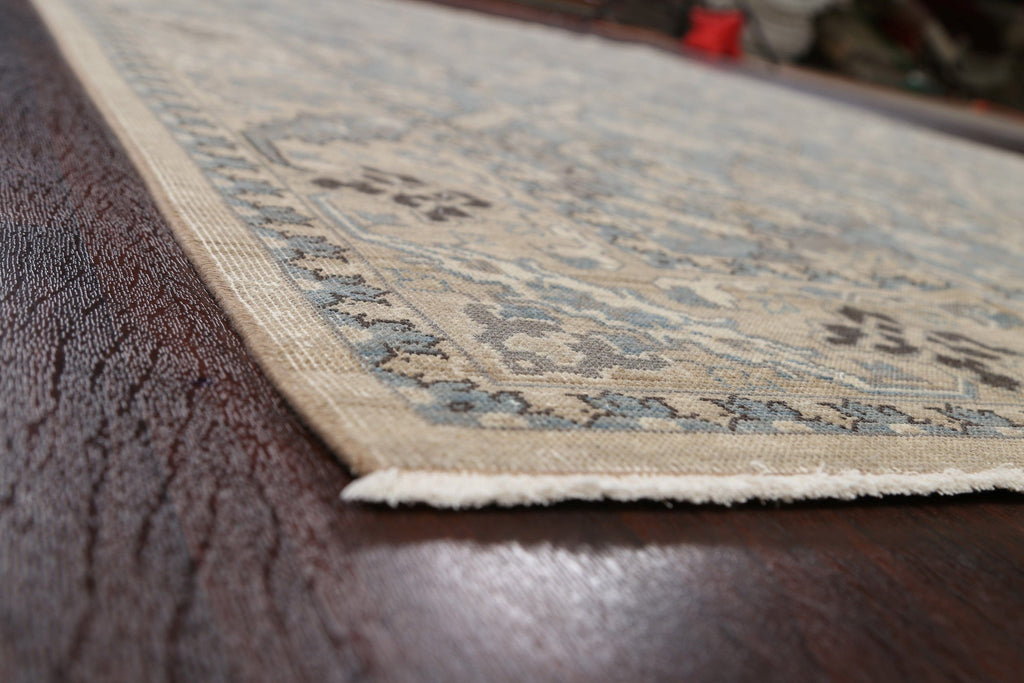 Silver Washed Ziegler Turkish Area Rug 7x10