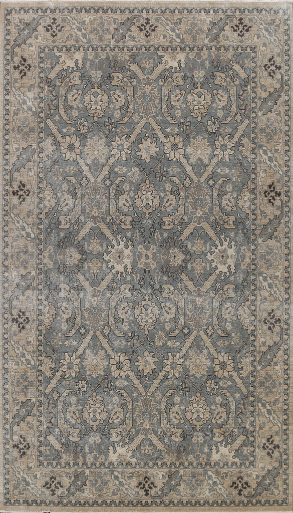 Silver Washed Ziegler Turkish Area Rug 7x10