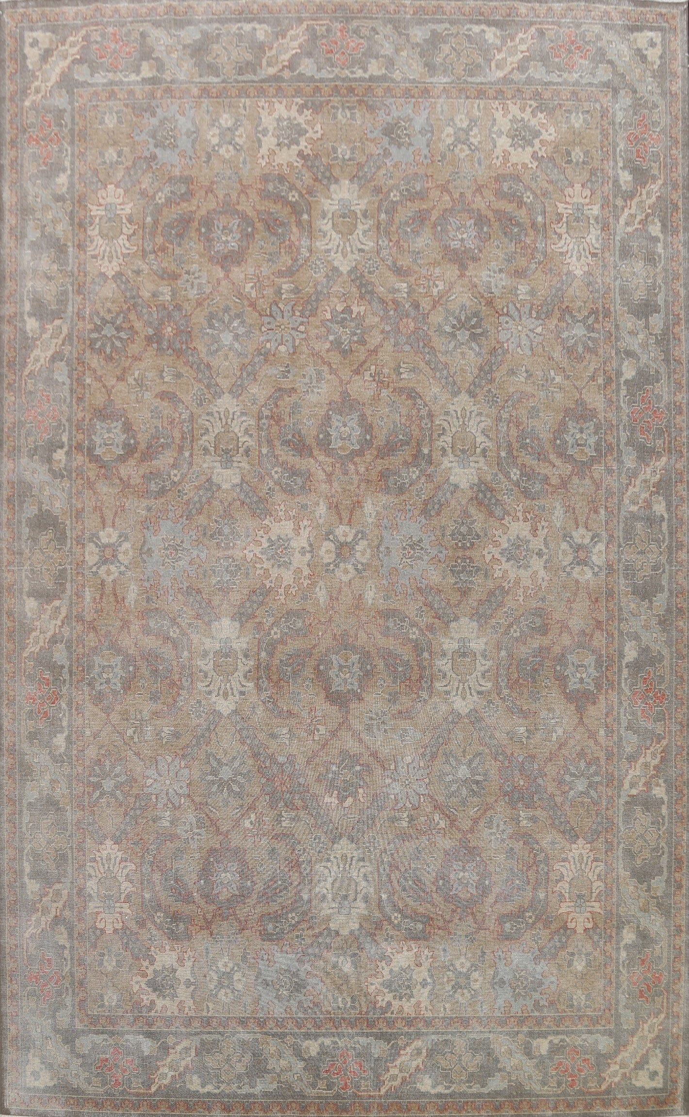 Silver Washed Ziegler Turkish Area Rug 10x13