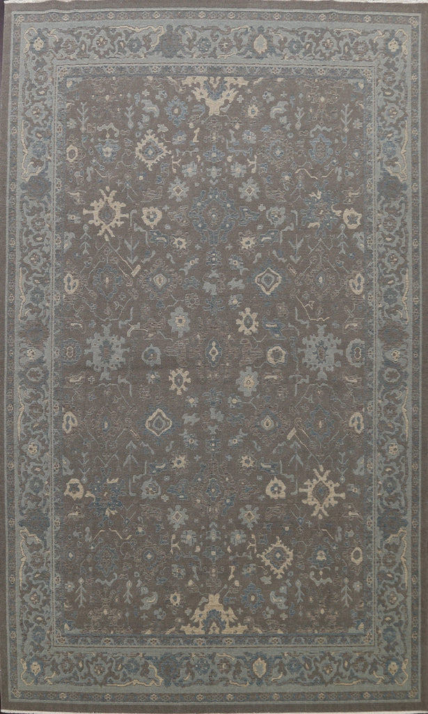 Silver Washed Ziegler Turkish Area Rug 9x12