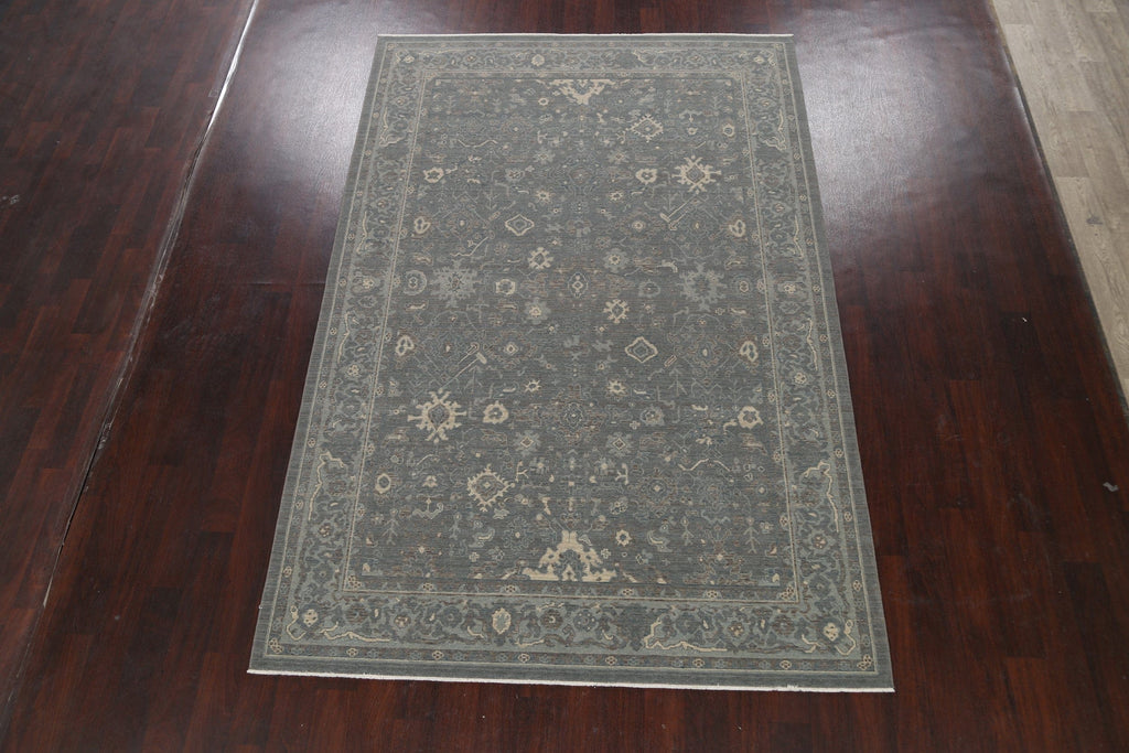 Silver Washed Ziegler Turkish Area Rug 7x10