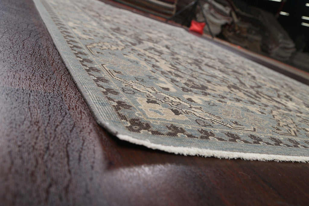 Silver Washed Ziegler Turkish Area Rug 7x10