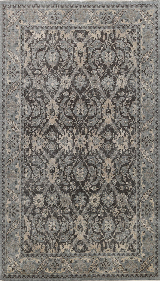 Silver Washed Ziegler Turkish Area Rug 7x10