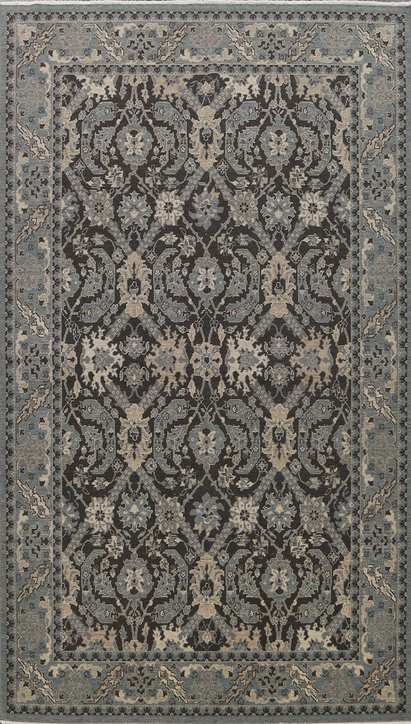 Silver Washed Ziegler Turkish Area Rug 7x10