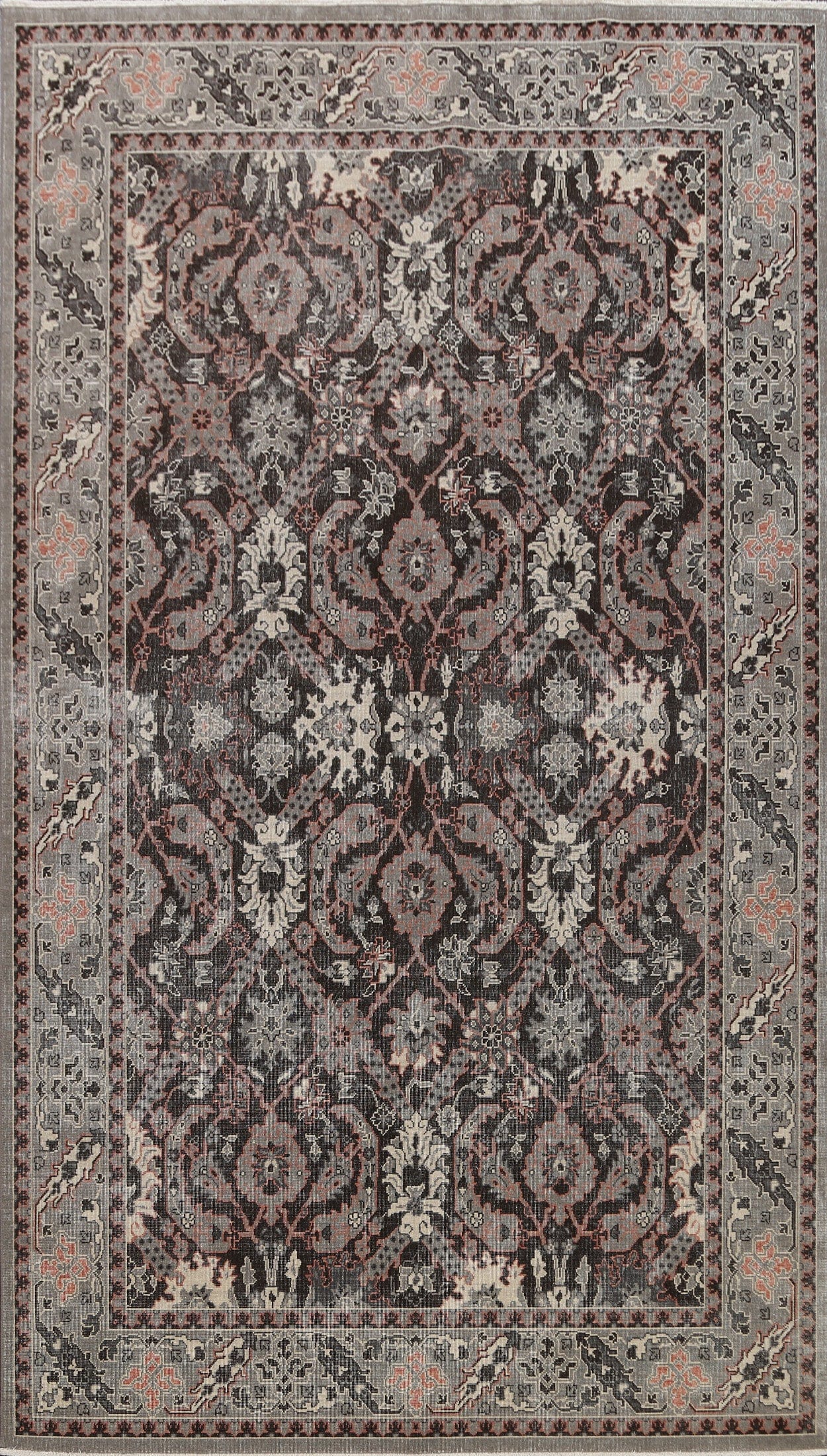 Silver Washed Ziegler Turkish Area Rug 7x10