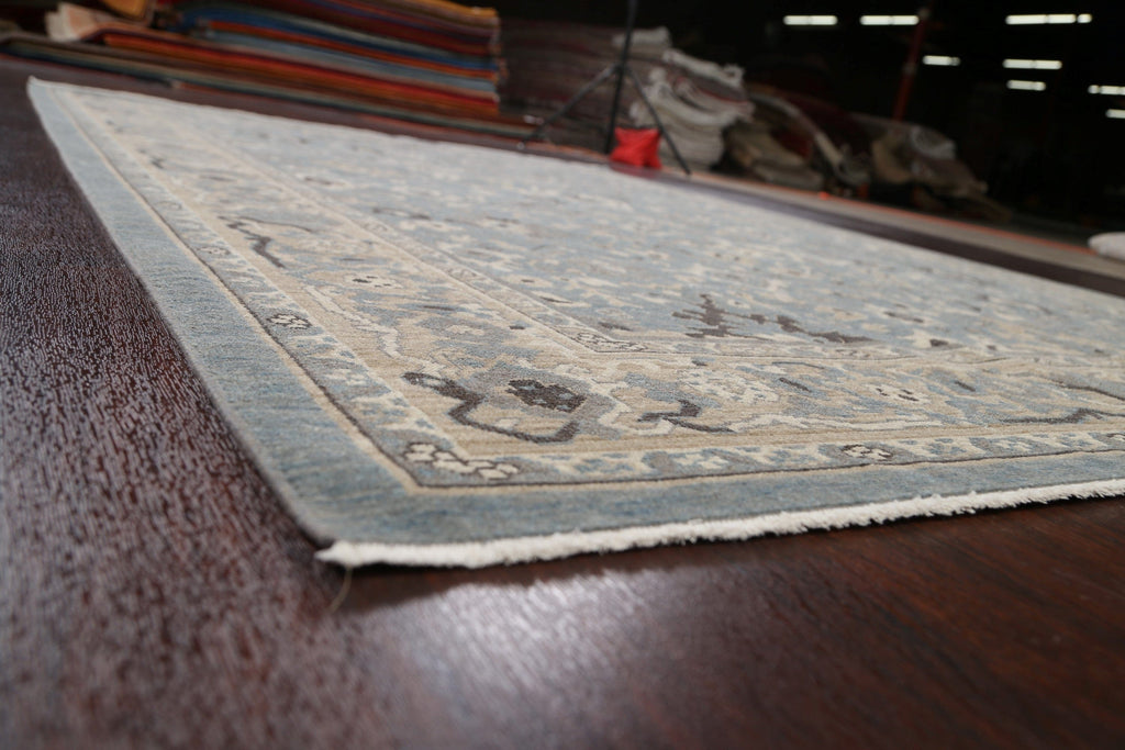 Silver Washed Ziegler Turkish Area Rug 7x10