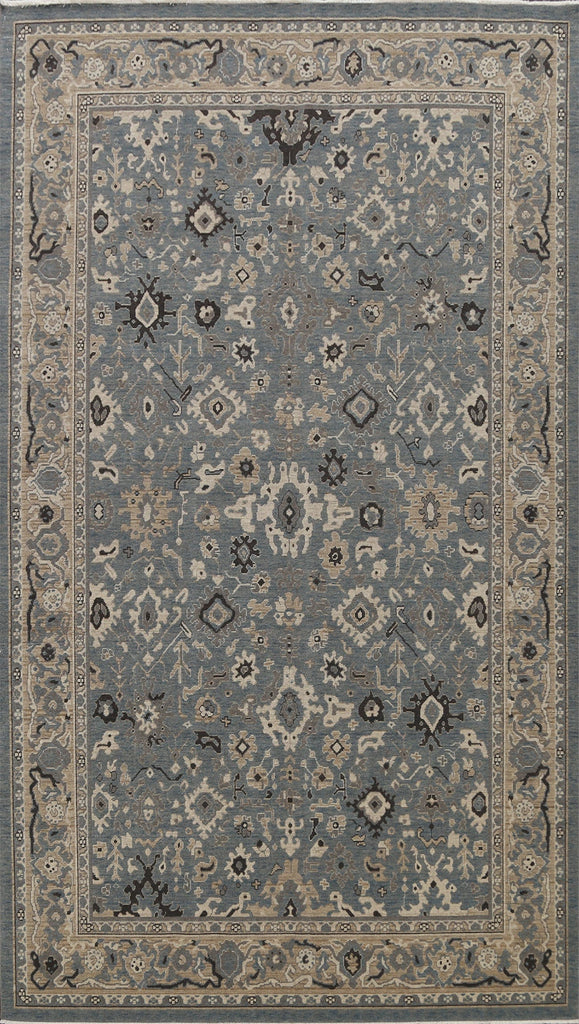 Silver Washed Ziegler Turkish Area Rug 7x10