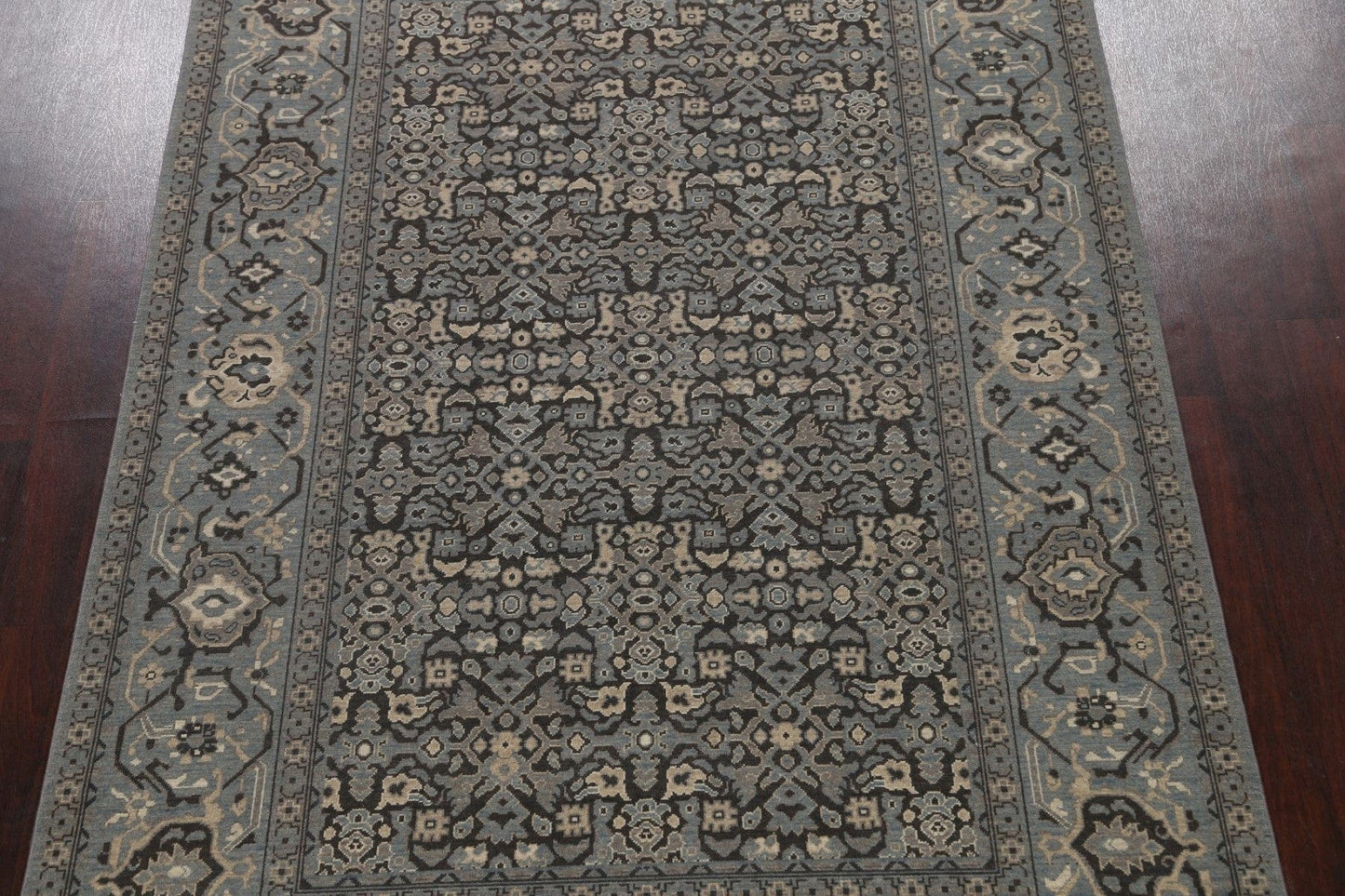 Silver Washed Ziegler Turkish Area Rug 7x10