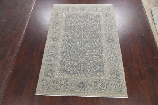 Silver Washed Ziegler Turkish Area Rug 7x10