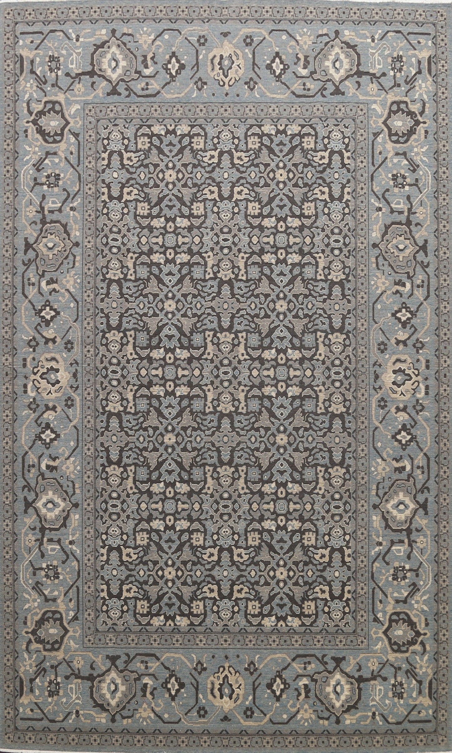 Silver Washed Ziegler Turkish Area Rug 9x12