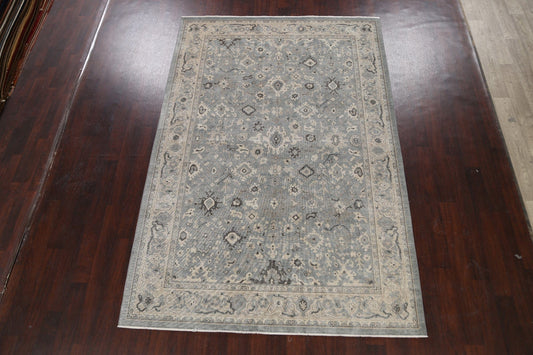 Silver Washed Ziegler Turkish Area Rug 7x10