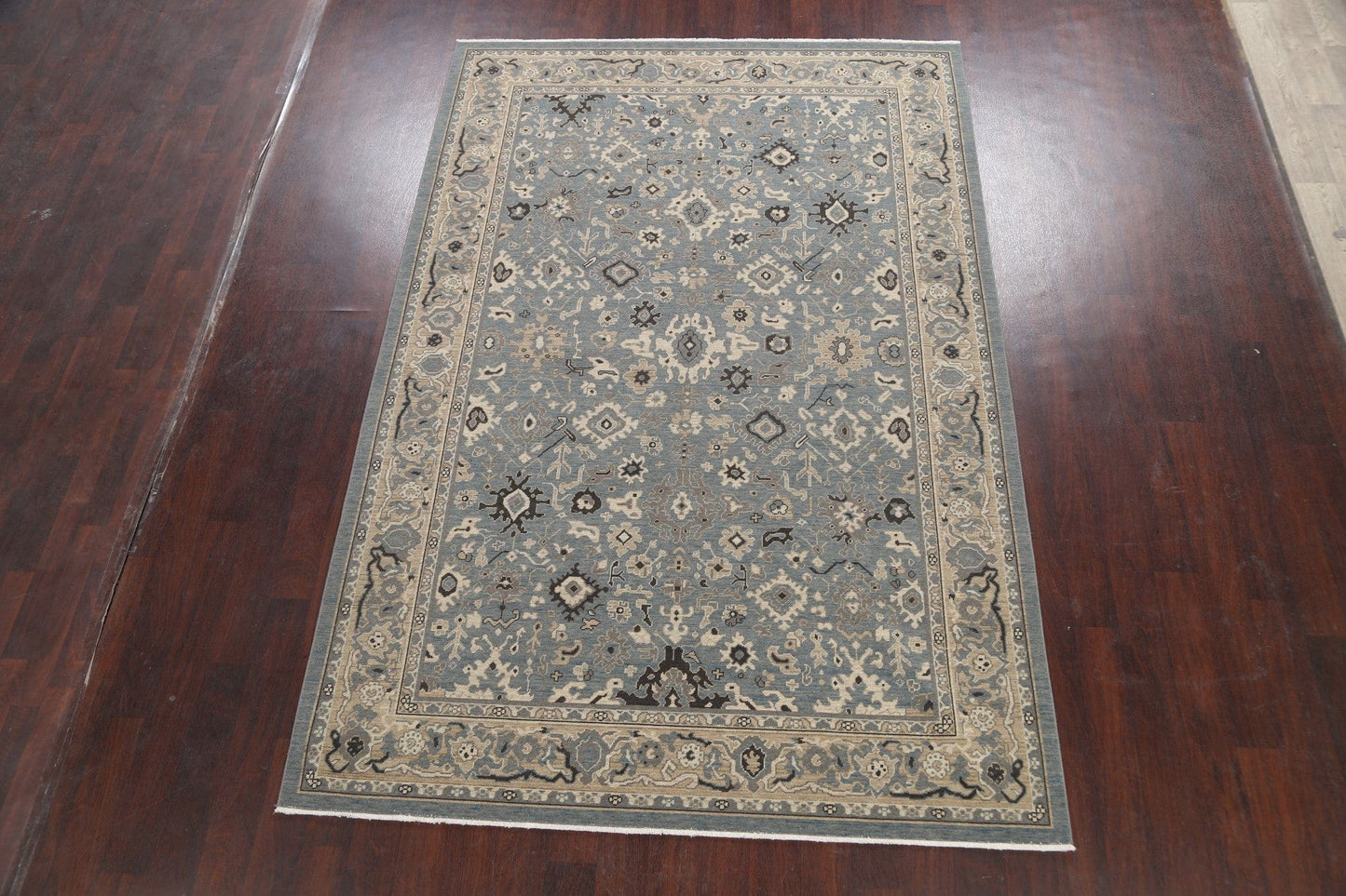 Silver Washed Ziegler Turkish Area Rug 7x10