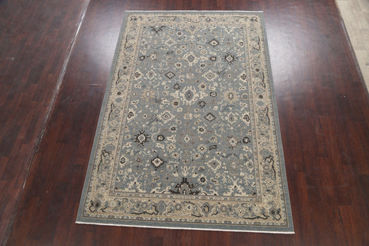 Silver Washed Ziegler Turkish Area Rug 7x10