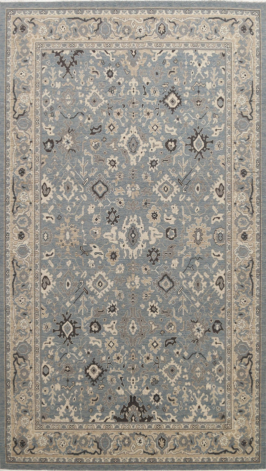 Silver Washed Ziegler Turkish Area Rug 7x10