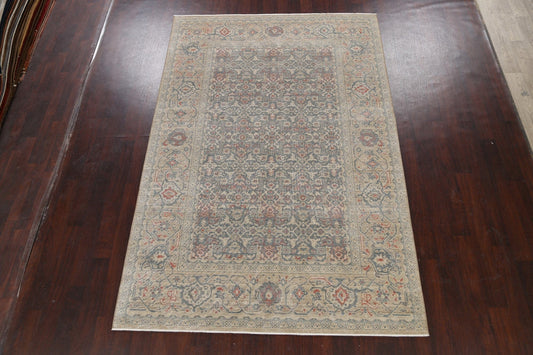 Silver Washed Ziegler Turkish Area Rug 7x10