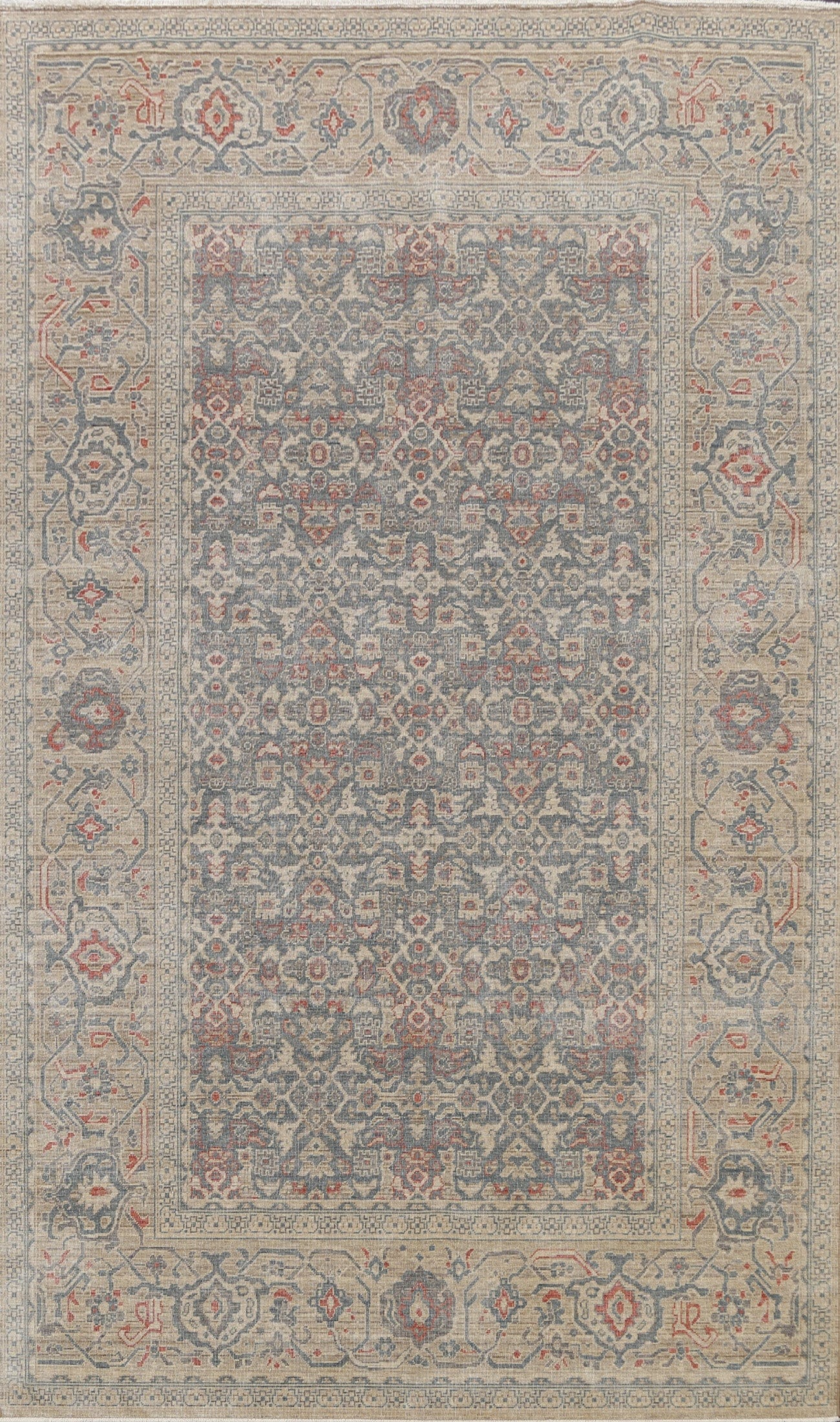 Silver Washed Ziegler Turkish Area Rug 7x10