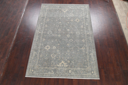 Silver Washed Ziegler Turkish Area Rug 7x10