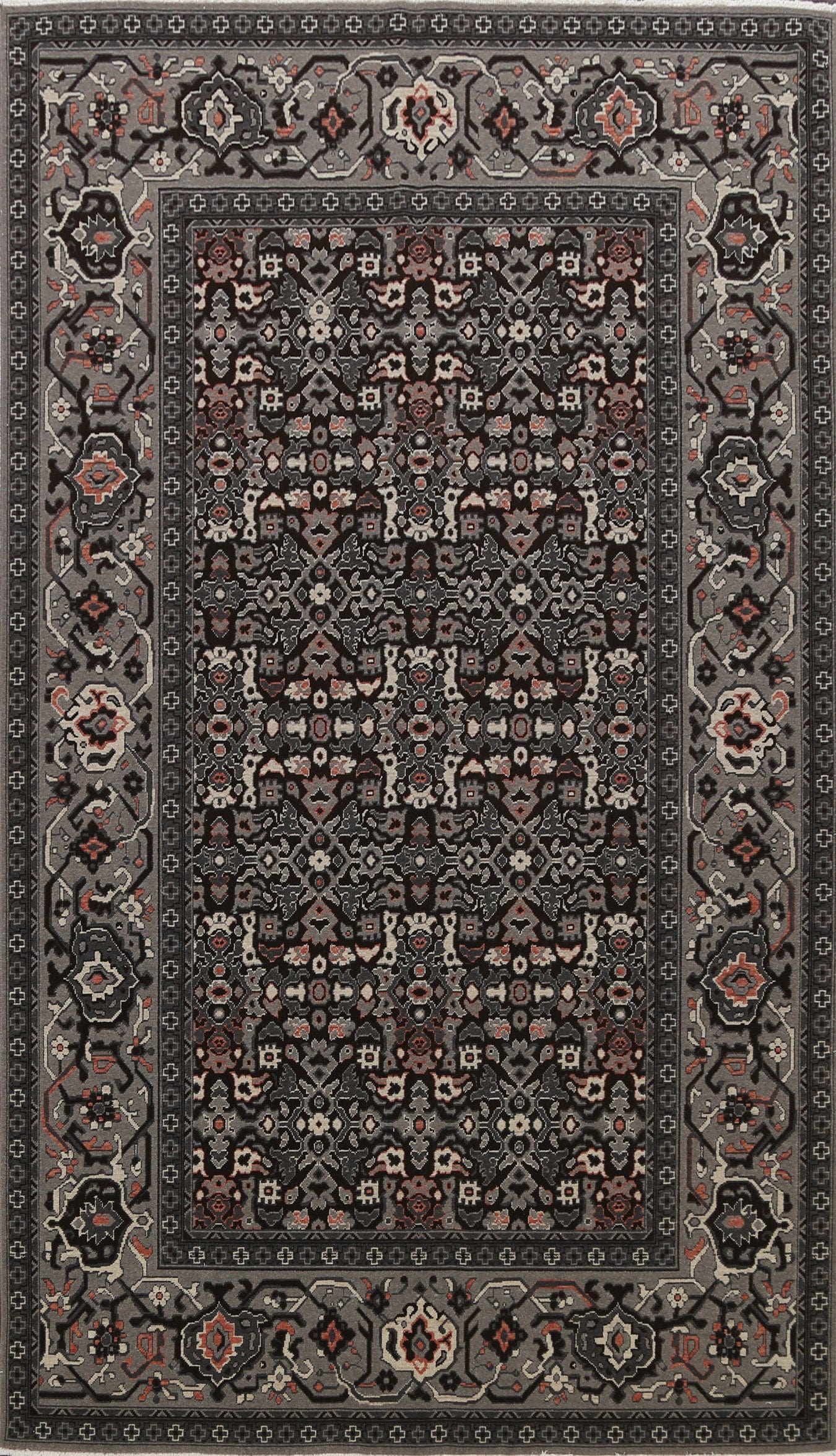 Silver Washed Ziegler Turkish Area Rug 7x10