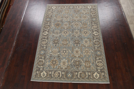 Silver Washed Ziegler Turkish Area Rug 7x10