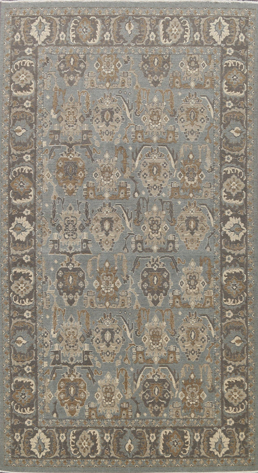 Silver Washed Ziegler Turkish Area Rug 7x10