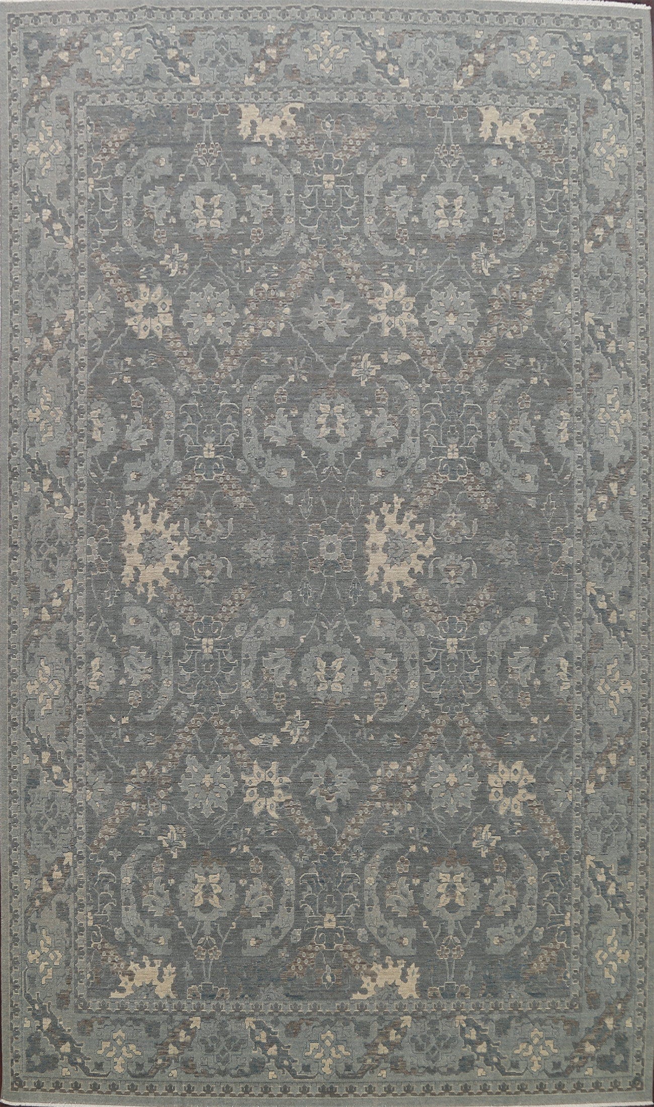 Silver Washed Ziegler Turkish Area Rug 9x12