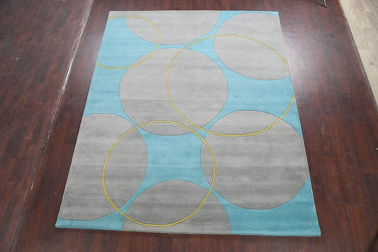 Circle Design Modern Oriental Area Rug 8x10