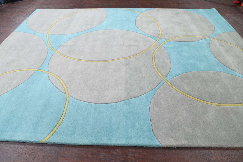 Circle Design Modern Oriental Area Rug 8x10