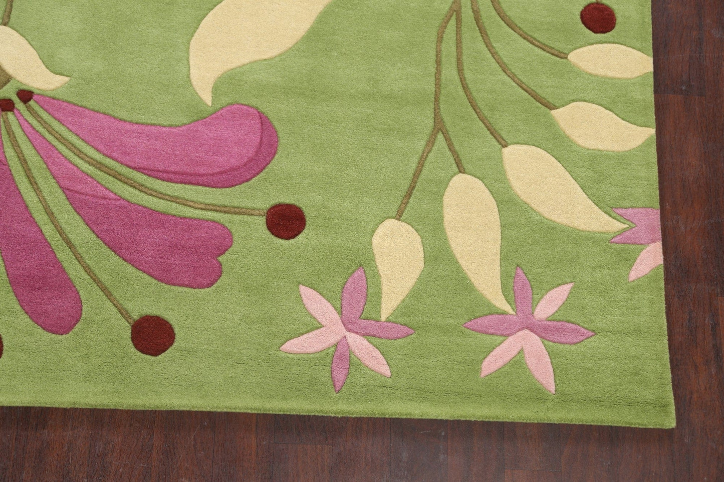 Transitional Floral Green Oriental Area Rug 8x10