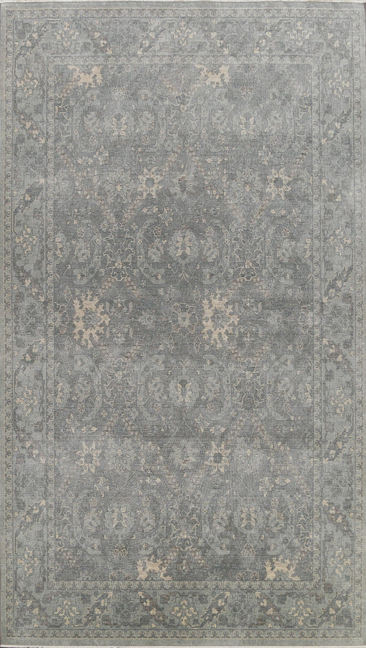 Silver Washed Ziegler Turkish Area Rug 7x10