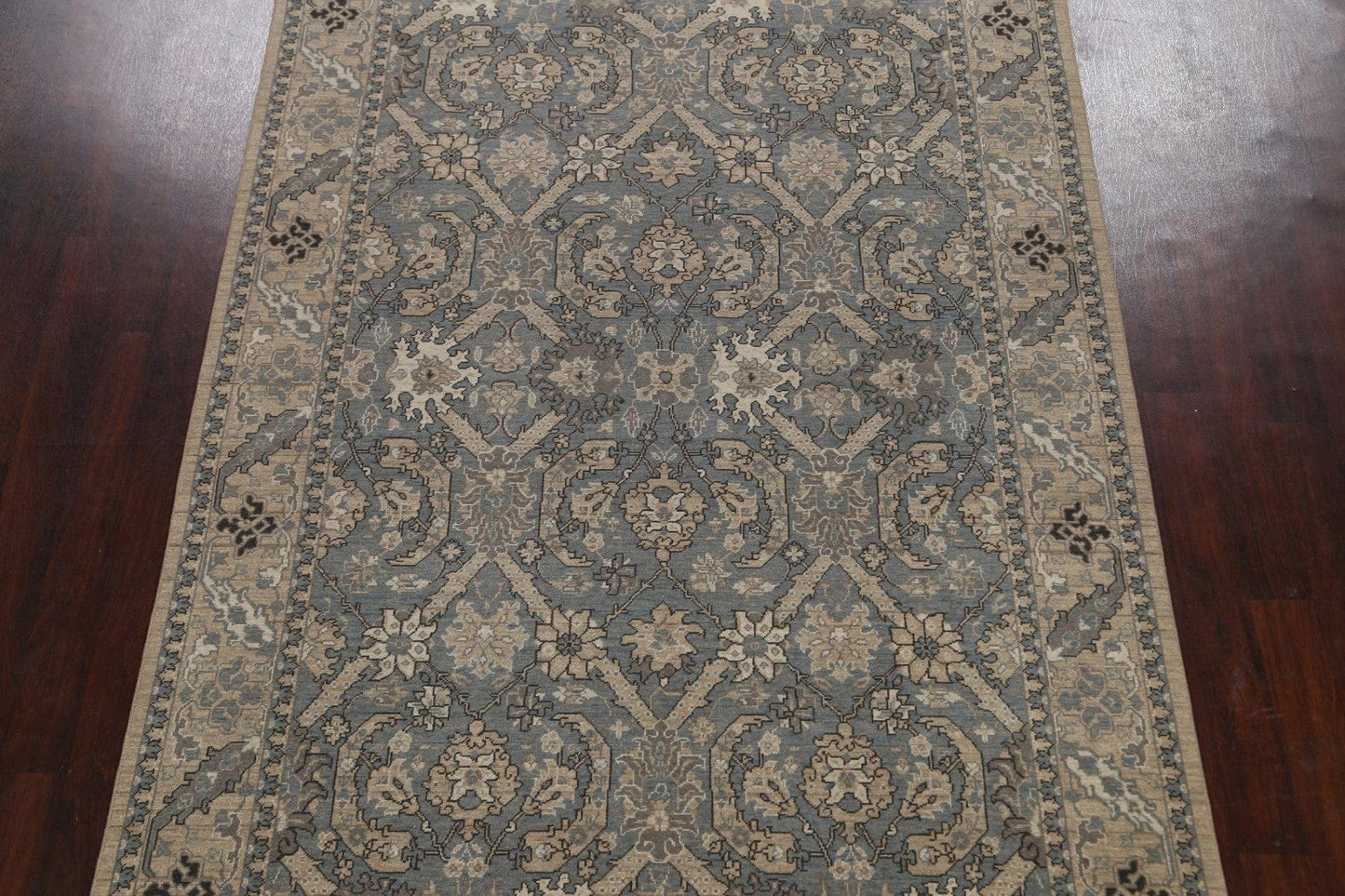 Silver Washed Ziegler Turkish Area Rug 7x10