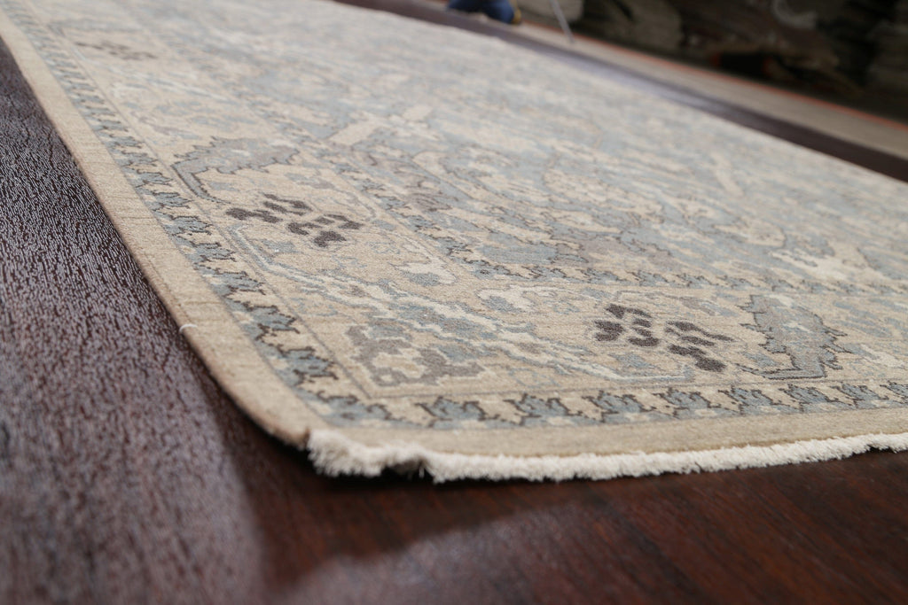 Silver Washed Ziegler Turkish Area Rug 7x10