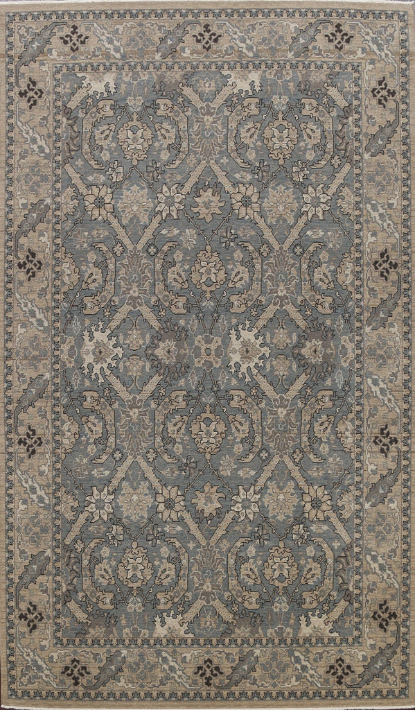 Silver Washed Ziegler Turkish Area Rug 7x10