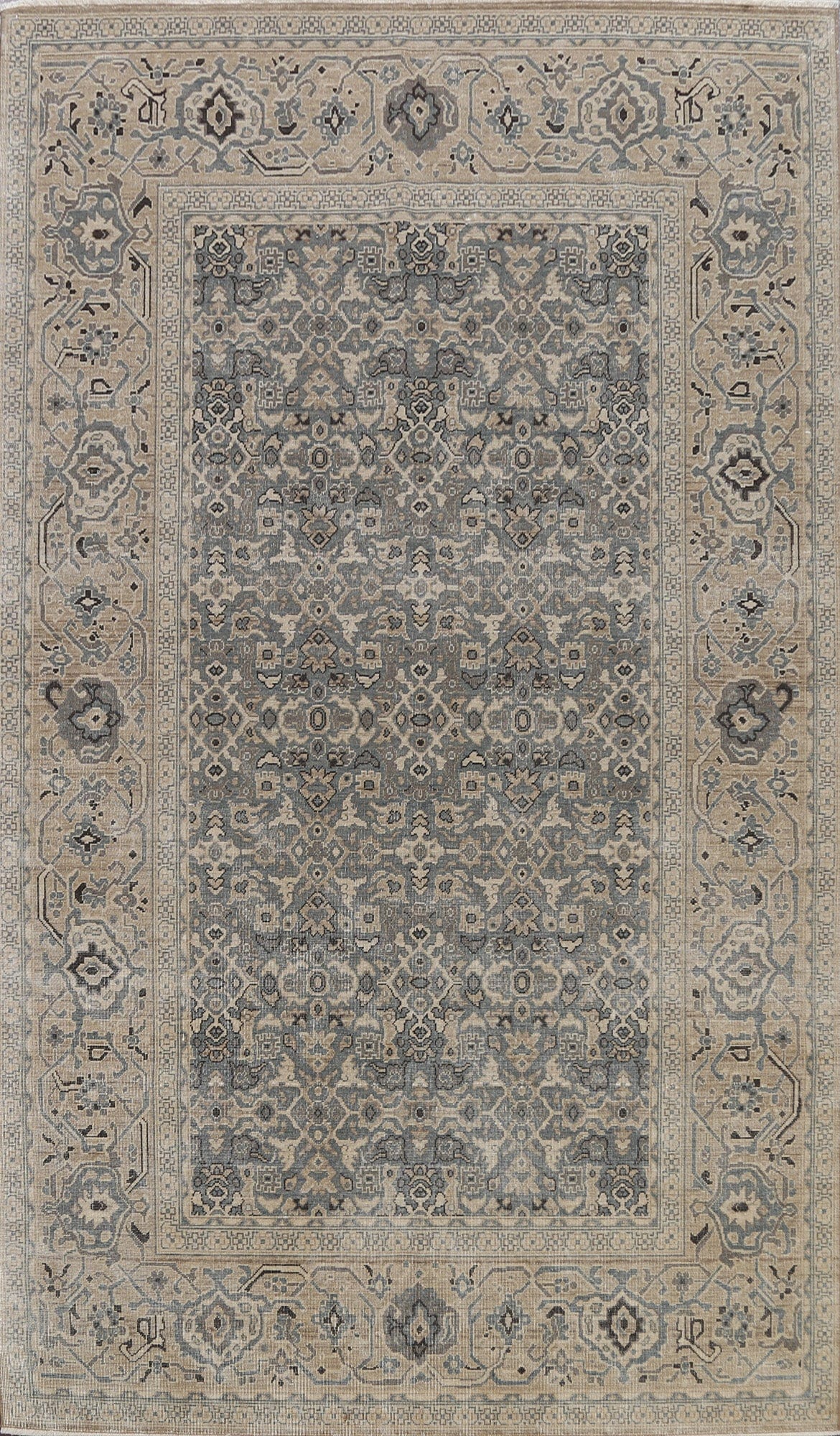 Silver Washed Ziegler Turkish Area Rug 7x10