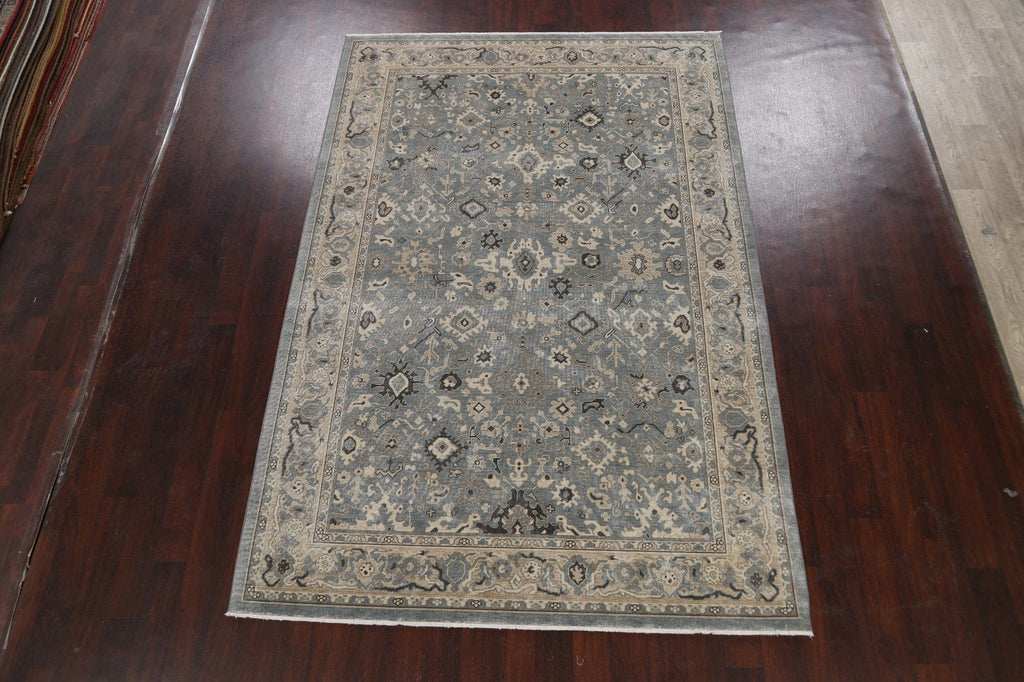 Silver Washed Ziegler Turkish Area Rug 7x10