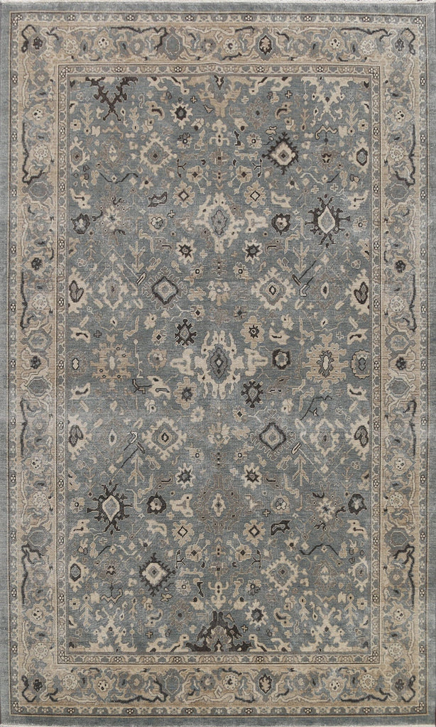 Silver Washed Ziegler Turkish Area Rug 7x10