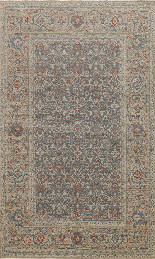 Silver Washed Ziegler Turkish Area Rug 7x10