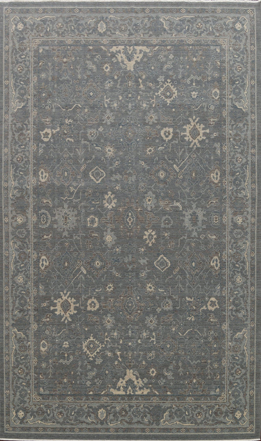 Silver Washed Ziegler Turkish Area Rug 7x10