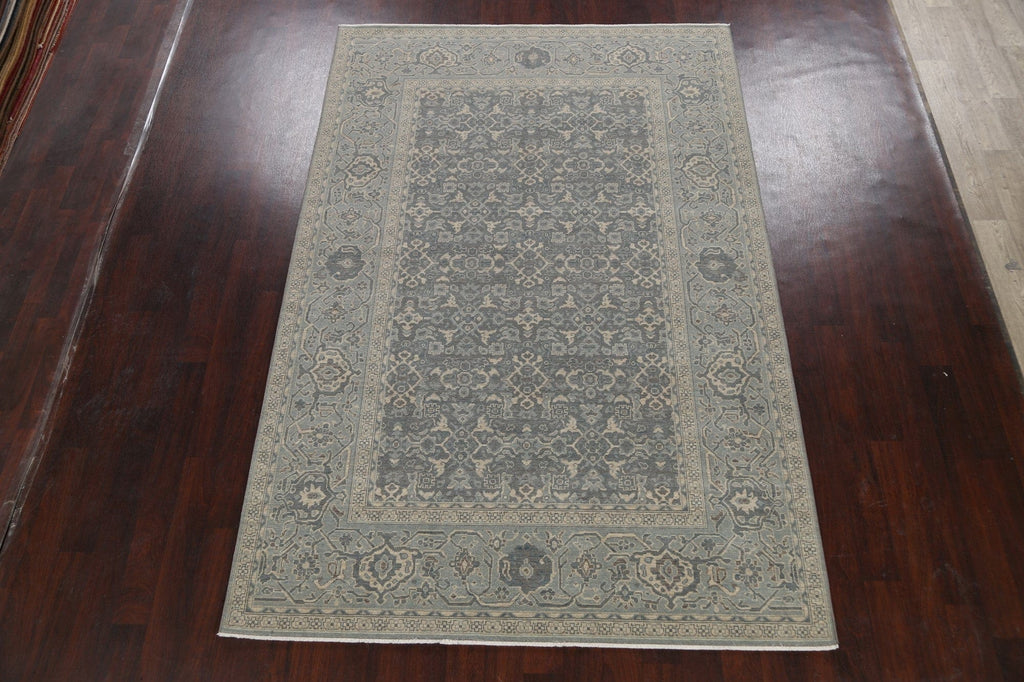 Silver Washed Ziegler Turkish Area Rug 7x10