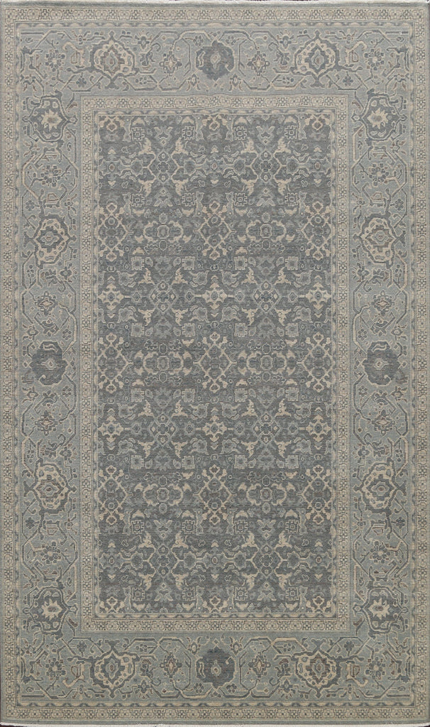 Silver Washed Ziegler Turkish Area Rug 7x10