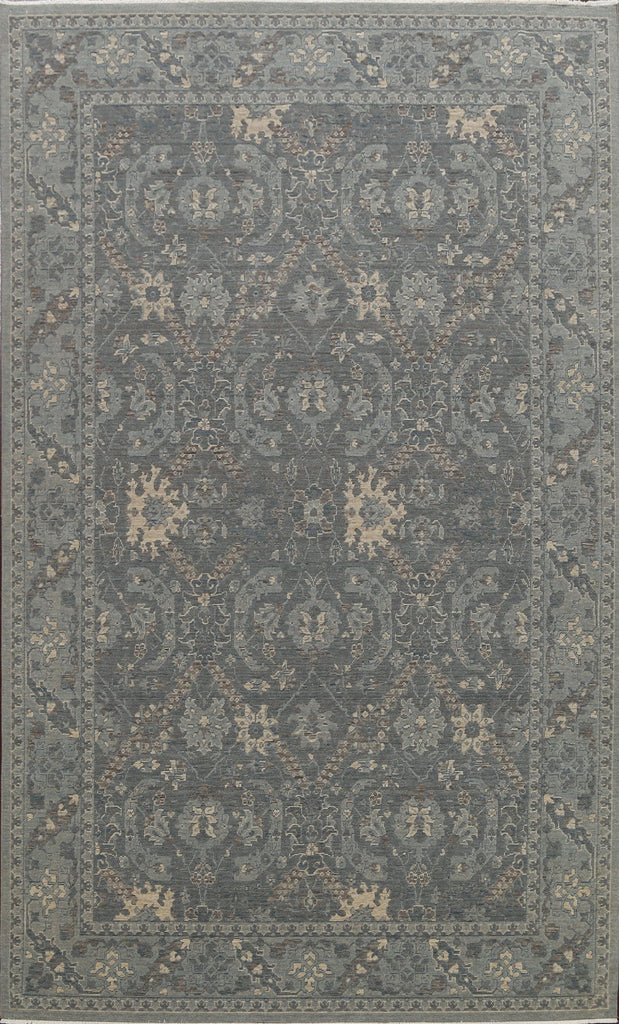 Silver Washed Ziegler Turkish Area Rug 7x10