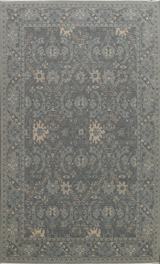 Silver Washed Ziegler Turkish Area Rug 7x10