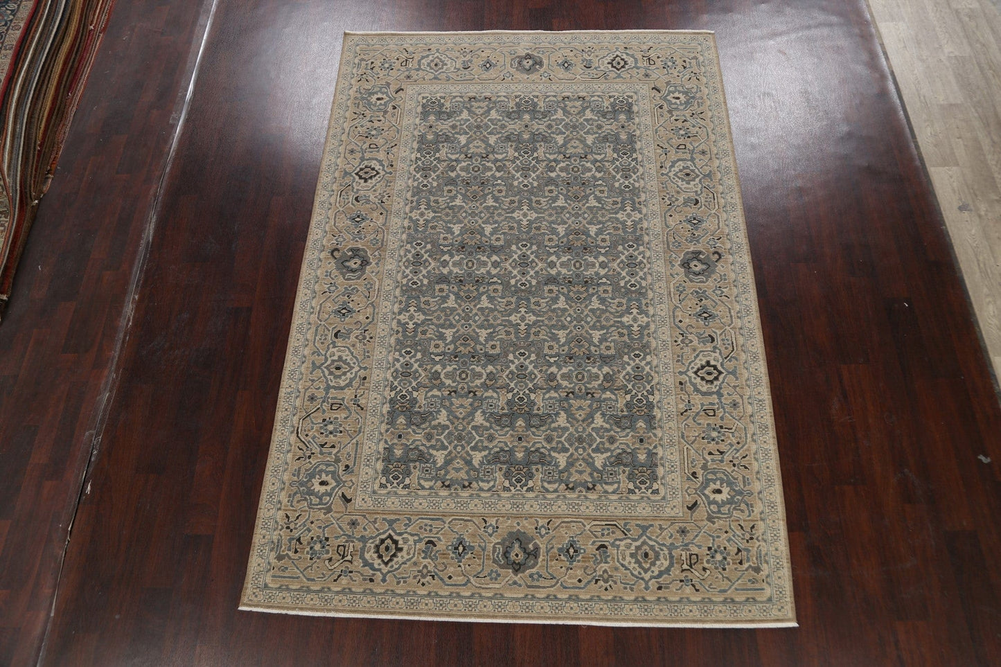 Silver Washed Ziegler Turkish Area Rug 7x10