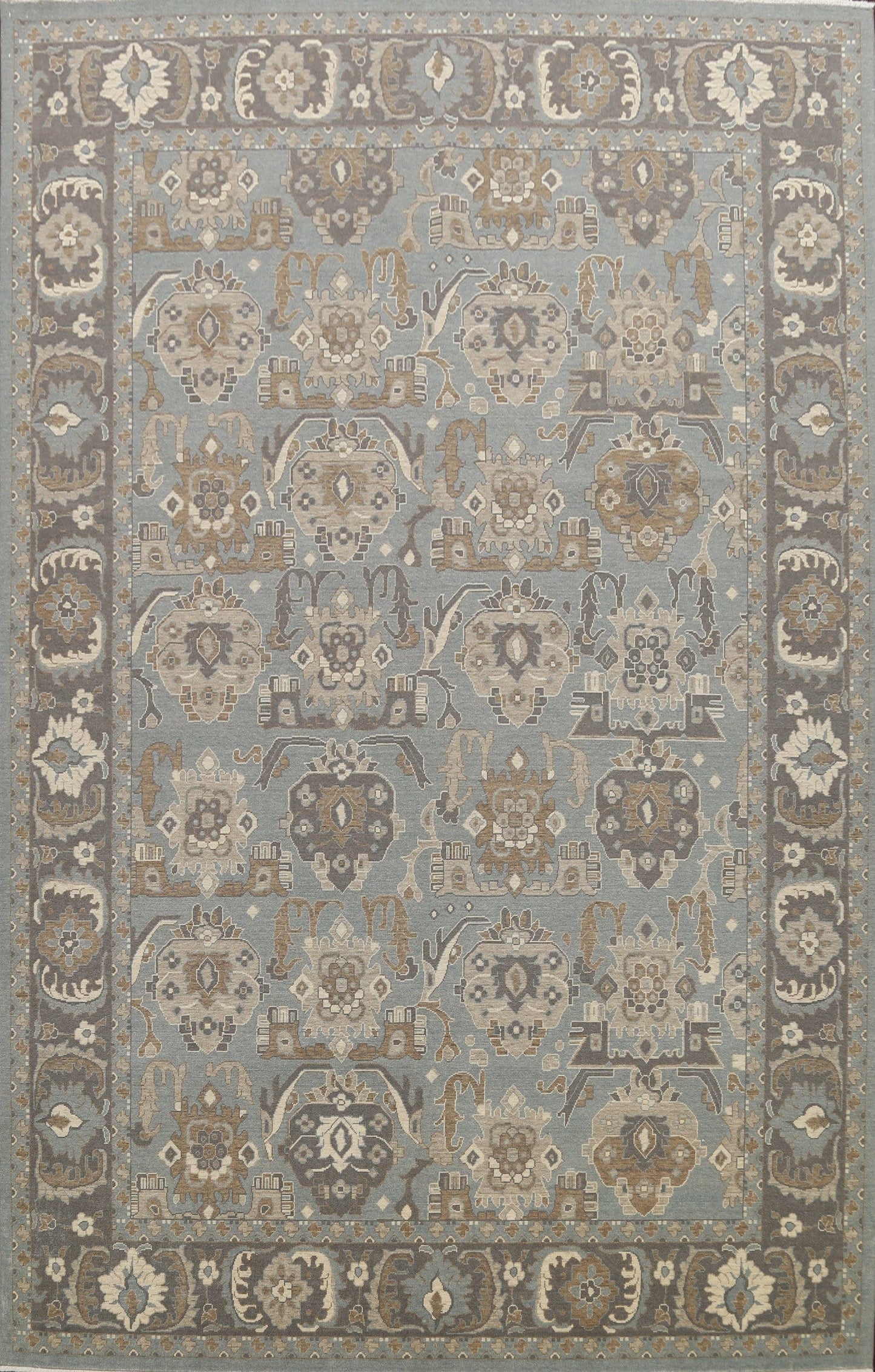 All-Over Ziegler Oushak Turkish Wool Area Rug 9x12