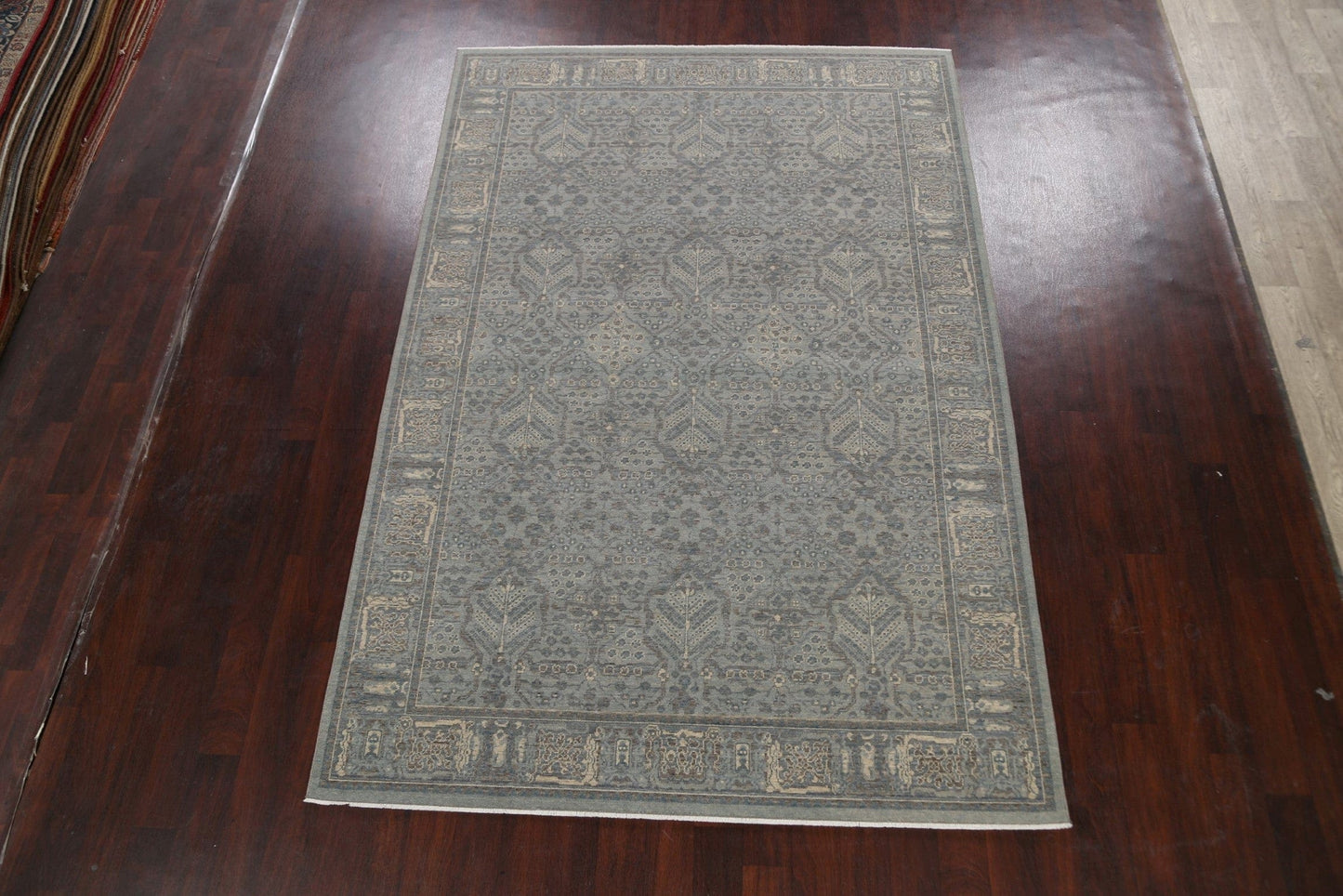 Silver Washed Ziegler Turkish Area Rug 7x10